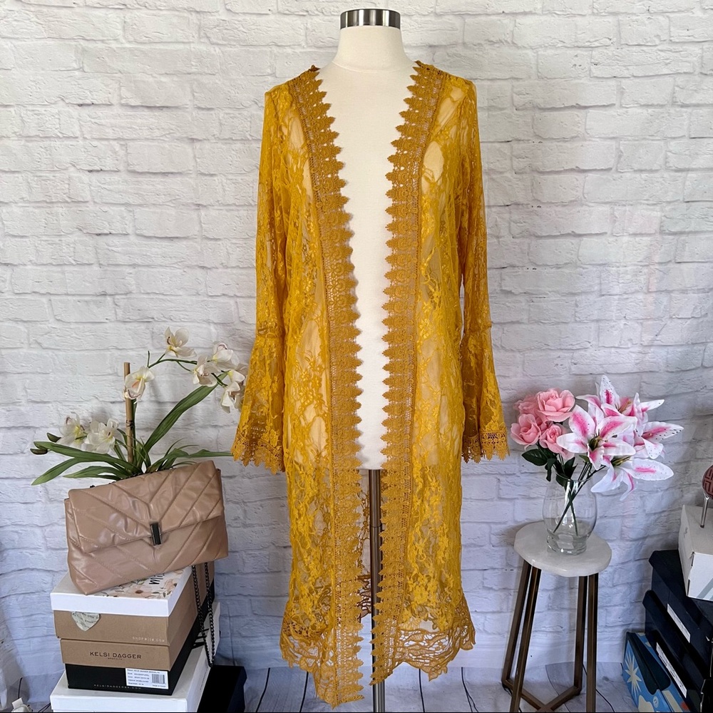 Golden Lace Kimono